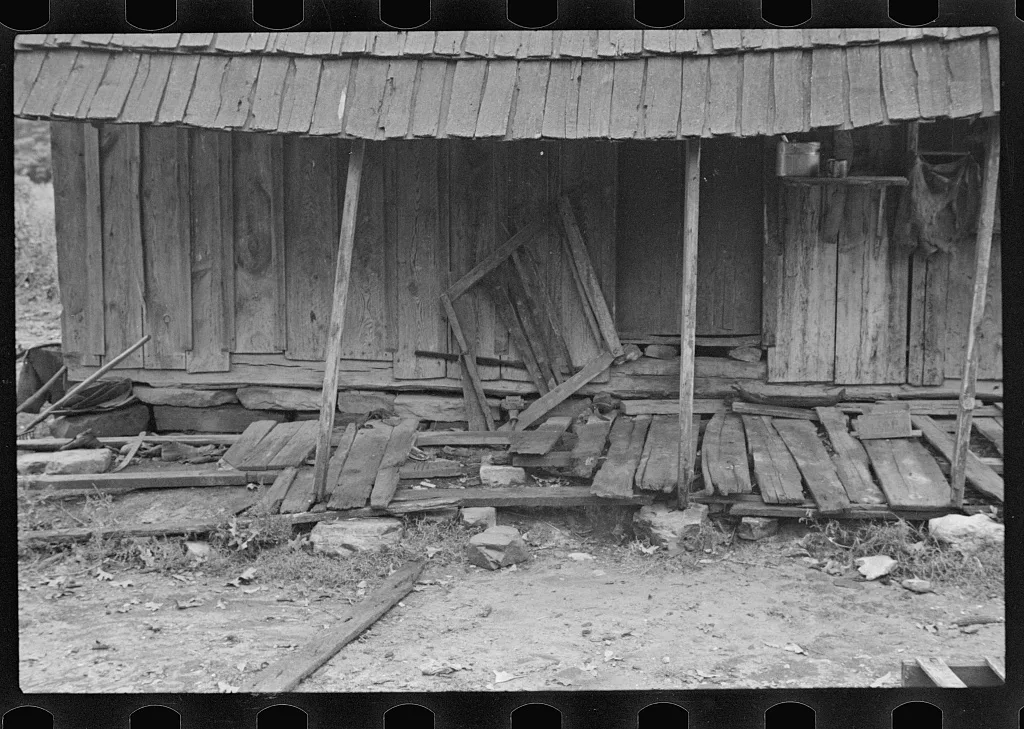 Porch of home of Sam Nichols, rehabilitation client, Boone County,…, Arkansas, 1935