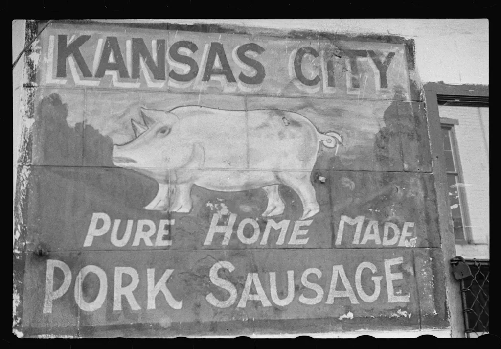 Signboard outside New Orleans, Louisiana, 1935