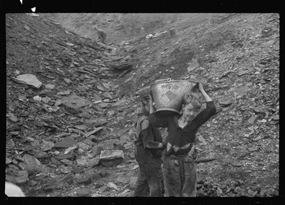 [Untitled photo, possibly related to: Young boys salvaging coal from…, Pennsylvania, 1937