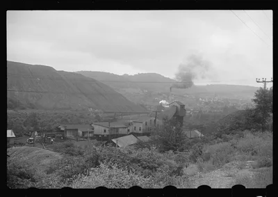 [Untitled photo, possibly related to: Slag heaps at Nanty Glo,…, Pennsylvania, 1937