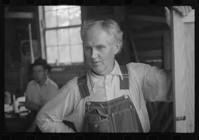 [Untitled photo, possibly related to: Cabinet maker, Skyline Farms,…, Alabama, 1937