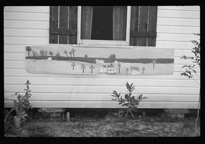 [Untitled photo, possibly related to: Painting by one of the children…, North Carolina, 1937