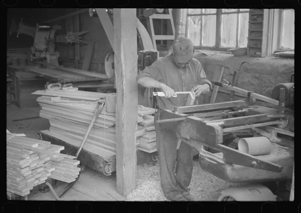 [Untitled photo, possibly related to: Furniture factory, Arthurdale,…, West Virginia, 1937