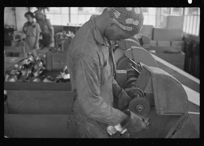 [Untitled photo, possibly related to: Vacuum cleaner factory,…, West Virginia, 1937