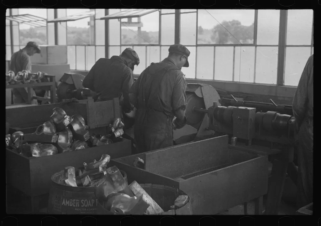 [Untitled photo, possibly related to: Vacuum cleaner factory,…, West Virginia, 1937