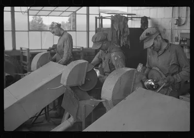 [Untitled photo, possibly related to: Vacuum cleaner factory,…, West Virginia, 1937
