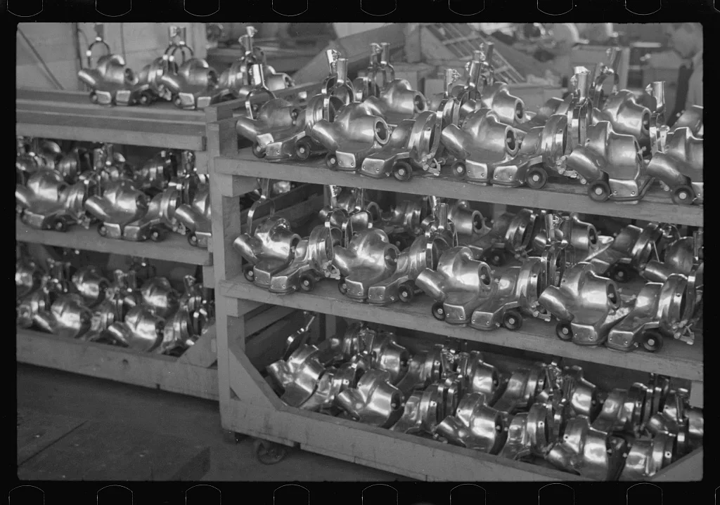 [Untitled photo, possibly related to: Vacuum cleaner factory,…, West Virginia, 1937