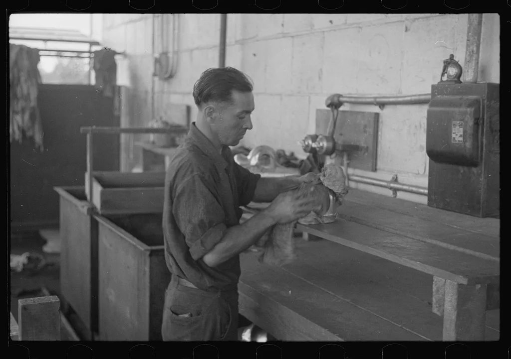 [Untitled photo, possibly related to: Vacuum cleaner factory,…, West Virginia, 1937