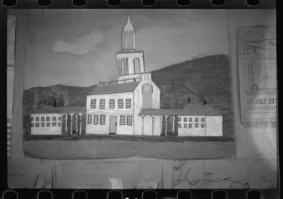 Child's painting, Arthurdale, West Virginia, 1937