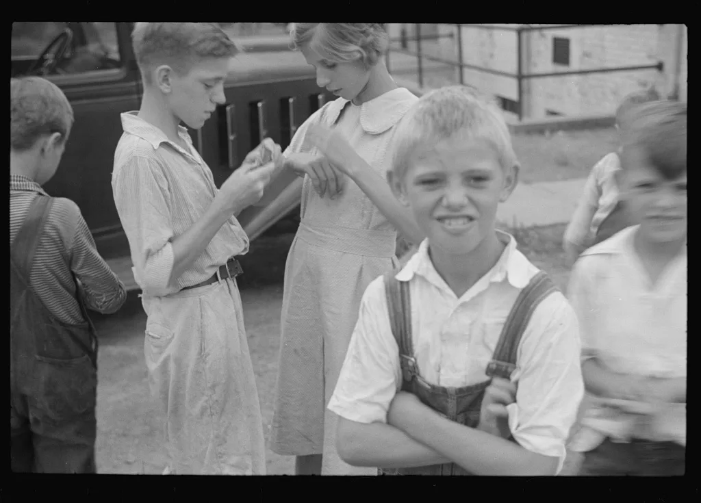 [Untitled photo, possibly related to: Painting class in school,…, Pennsylvania, 1937
