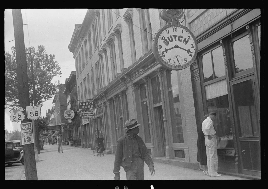 [Untitled photo, possibly related to: Main and Court Streets,…, Ohio, 1938
