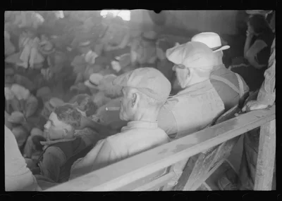[Untitled photo, possibly related to: Men at auction room, Pickaway…, Ohio, 1938