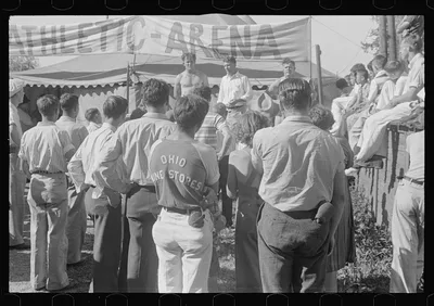Wrestling matches, July 4th celebration, Ashville, Ohio (see general…, 1938