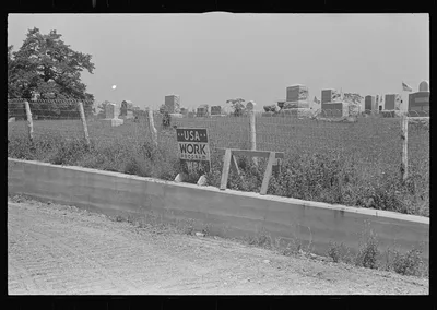 Cemetery, central Ohio (see general caption), 1938