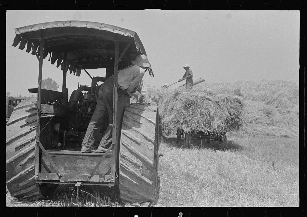 [Untitled photo, possibly related to: Members of threshing crew,…, Ohio, 1938