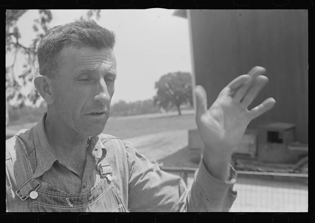 Mr. Virgil Thaxton, Ohio farmer, near Mechanicsburg, Ohio, 1938