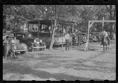 Accokeek, Maryland. A modern version of an old medieval jousting…, 1937