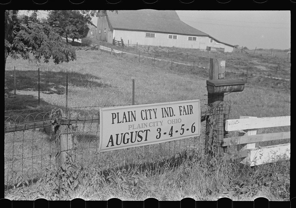 Advertising fair, Plain City, Ohio, 1938