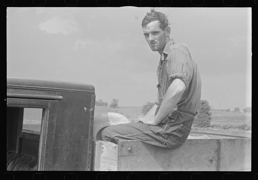 Harvest hand and helper on the Virgil Thaxton farm near…, Ohio, 1938