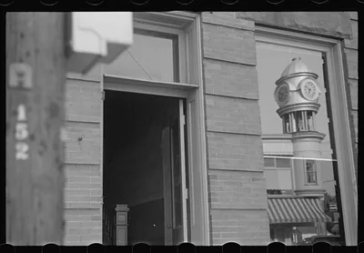 [Untitled photo, possibly related to: Street scene, Plain City, Ohio], 1938
