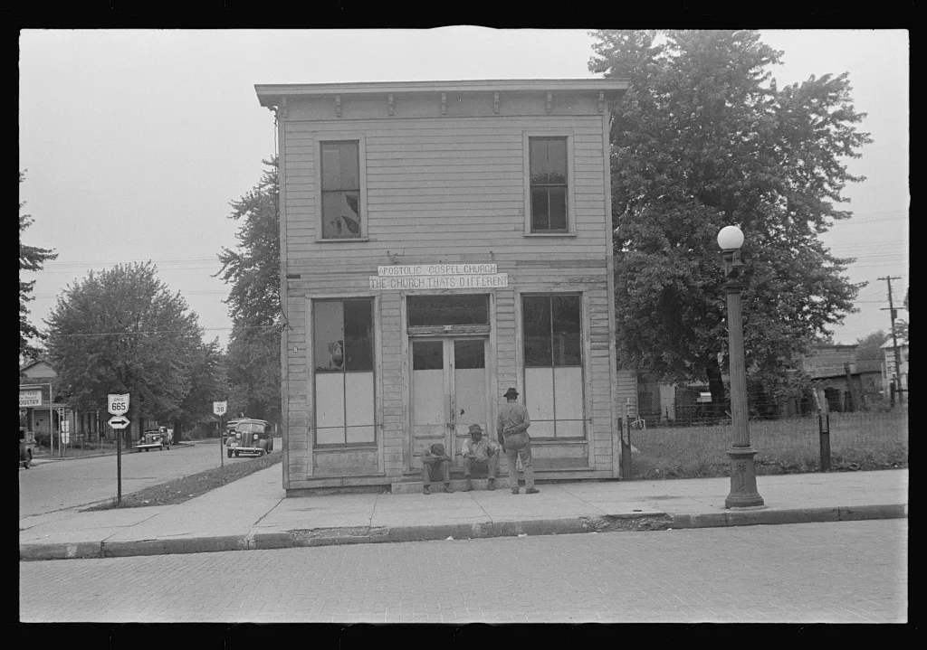 Saturday afternoon in London, Ohio, "the other side of the tracks", 1938