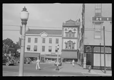 Business district of Urbana, Ohio, 1938