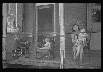 [Untitled photo, possibly related to: Family on relief, Lancaster,…, Ohio, 1938