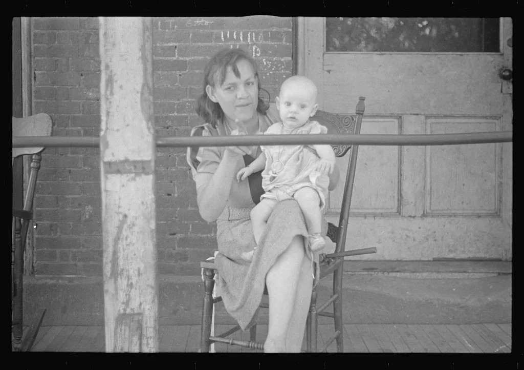 [Untitled photo, possibly related to: Family on relief, Lancaster,…, Ohio, 1938