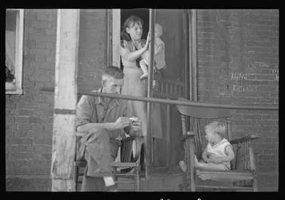[Untitled photo, possibly related to: Family on relief, Lancaster,…, Ohio, 1938