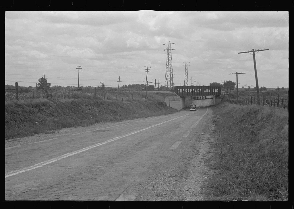 [Untitled photo, possibly related to: Underpass on Route 40, central…, Ohio, 1938