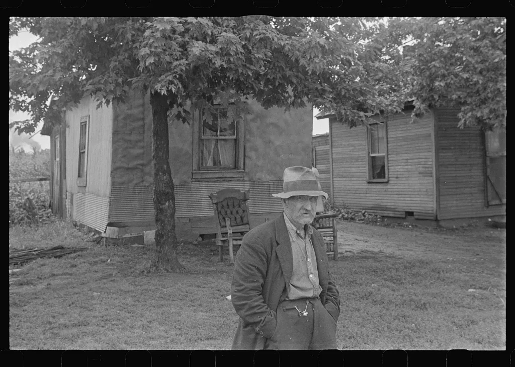 Dweller in Circleville's "Hooverville," central Ohio (see general…, 1938