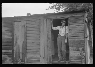Dwellers in Circleville's "Hooverville," central Ohio (see general…, 1938