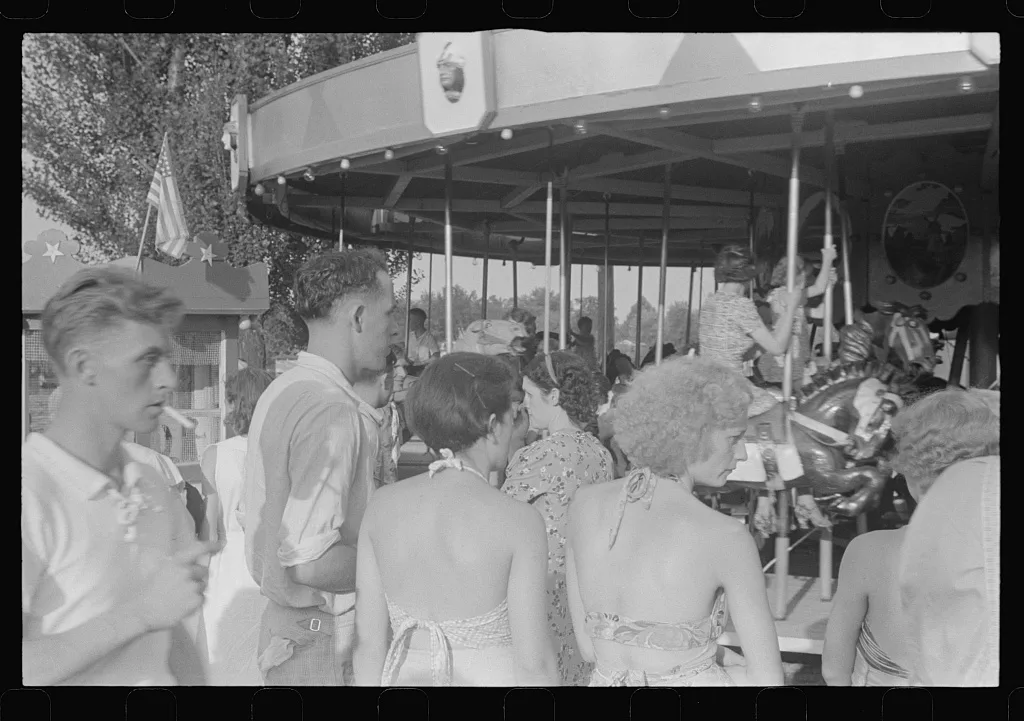 [Untitled photo, possibly related to: Scene at Buckeye Lake Amusement…, Ohio, 1938