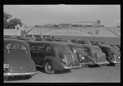 [Untitled photo, possibly related to: Murals on Convention Hall at…, Ohio, 1938
