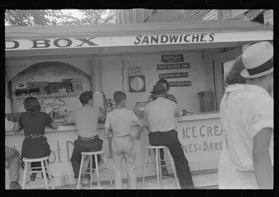 [Untitled photo, possibly related to: Scene at Buckeye Lake Amusement…, Ohio, 1938