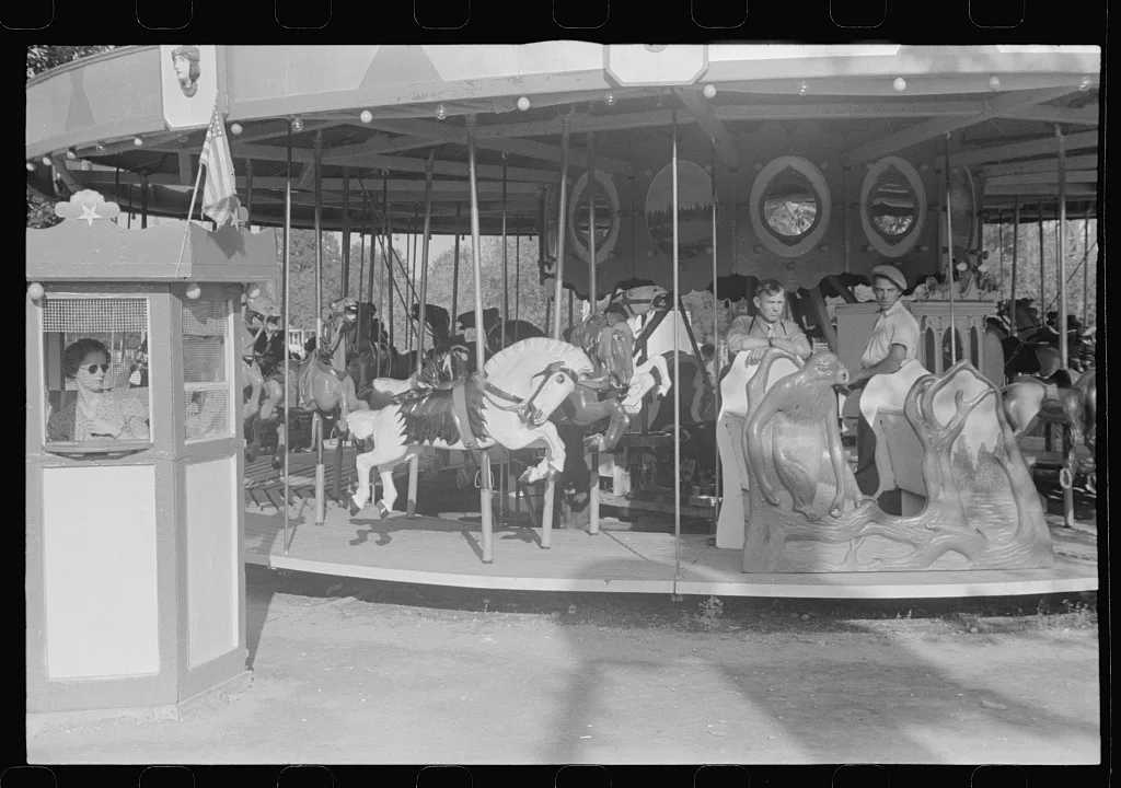 [Untitled photo, possibly related to: Scene at Buckeye Lake Amusement…, Ohio, 1938
