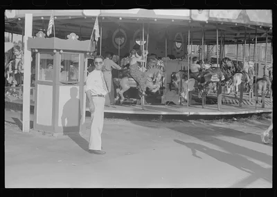 [Untitled photo, possibly related to: Scene at Buckeye Lake Amusement…, Ohio, 1938