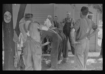 [Untitled photo, possibly related to: Waiting around before dinner…, Ohio, 1938