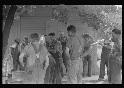 [Untitled photo, possibly related to: Waiting around before dinner…, Ohio, 1938