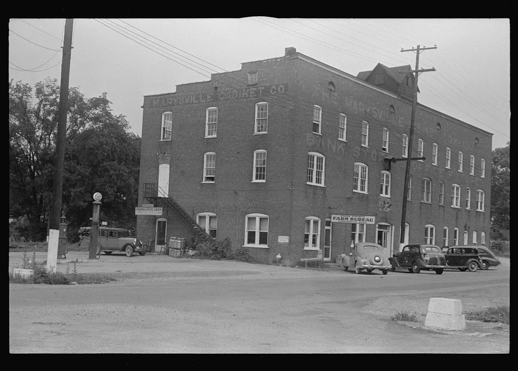 Cooperative Farm Bureau office, Marysville, Ohio, 1938