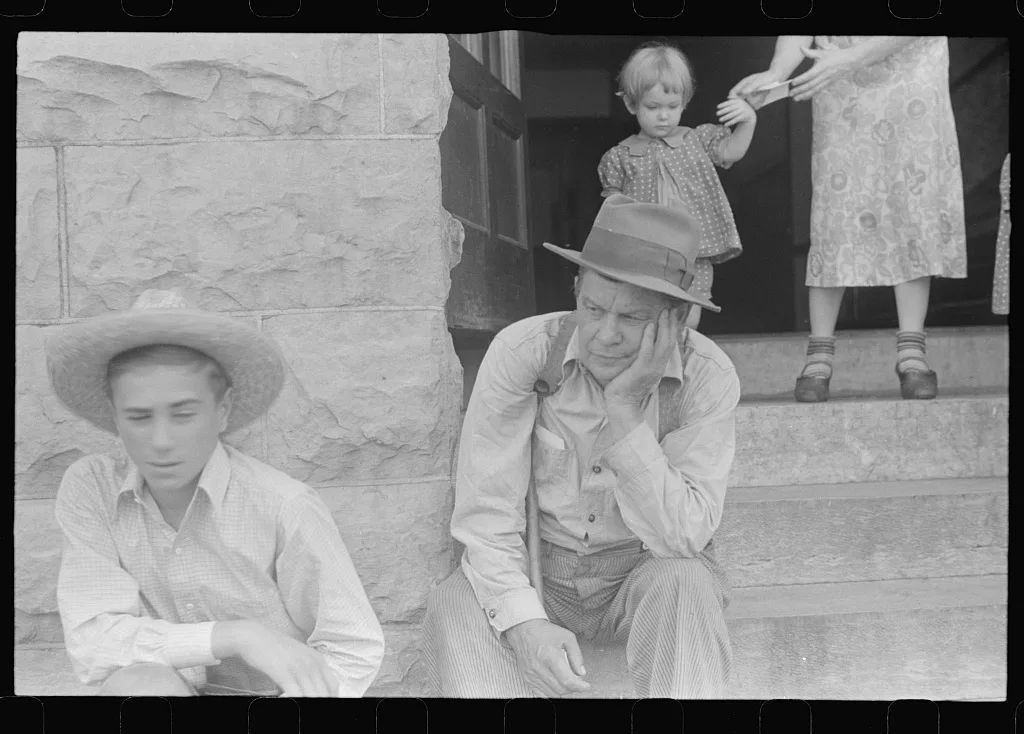 [Untitled photo, possibly related to: Waiting for relief, Urbana,…, Ohio, 1938