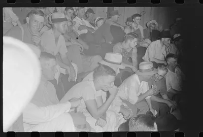 [Untitled photo, possibly related to: Auction room at Pickaway…, Ohio, 1938