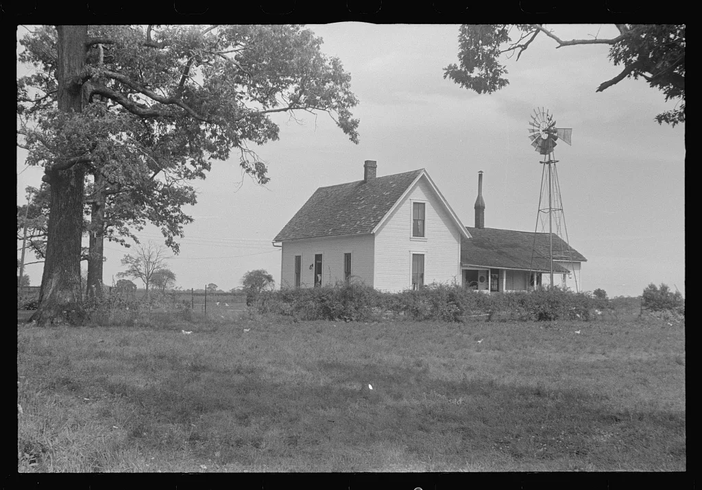 Farmhouse in central Ohio (see general caption), 1938