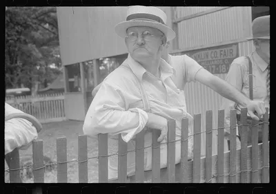 Spectators at county fair in central Ohio, 1938