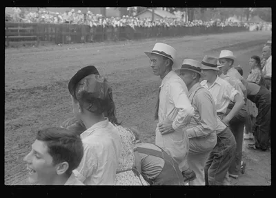 Spectators at county fair in central Ohio, 1938