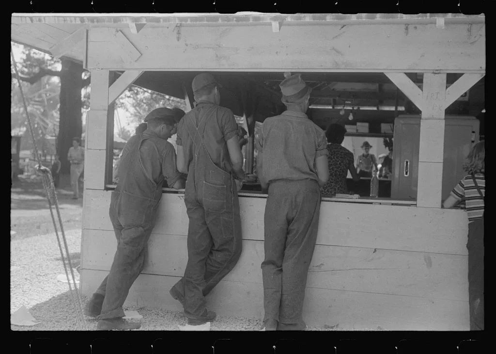 [Untitled photo, possibly related to: Refreshment stand at county…, Ohio, 1938