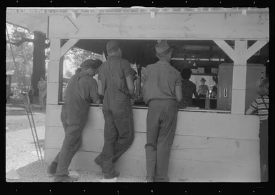 [Untitled photo, possibly related to: Refreshment stand at county…, Ohio, 1938