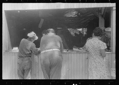 [Untitled photo, possibly related to: Refreshment stand at county…, Ohio, 1938