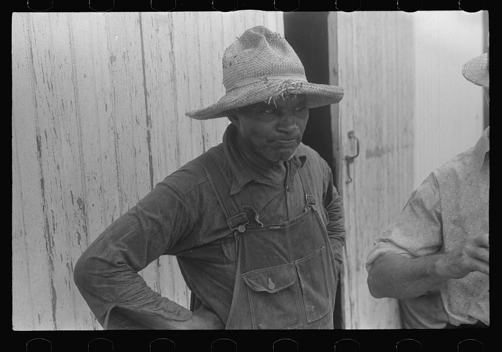 Farmer at public auction, central Ohio, 1938