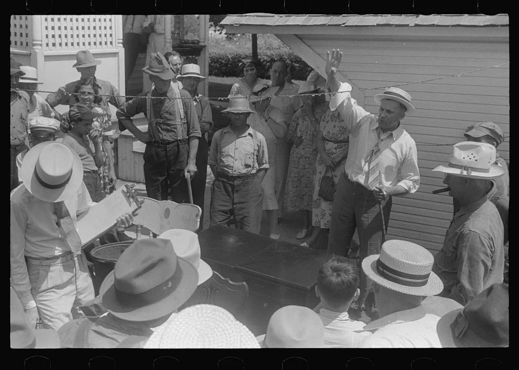 Public auction in central Ohio, 1938